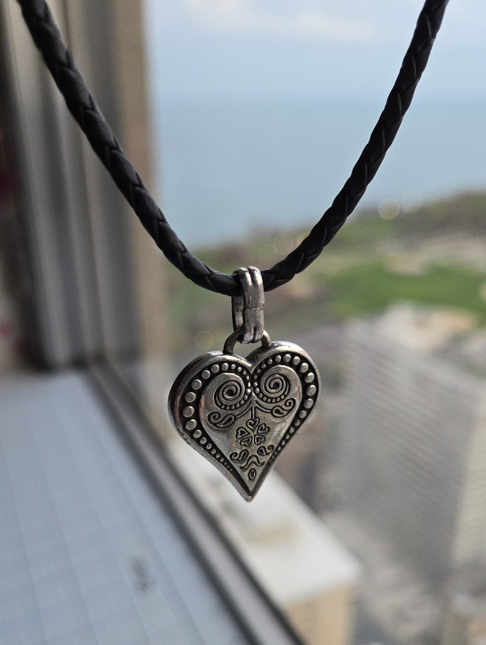 Brighton Ophelia Heart Necklace Retired Silver Scroll Victorian Pendant